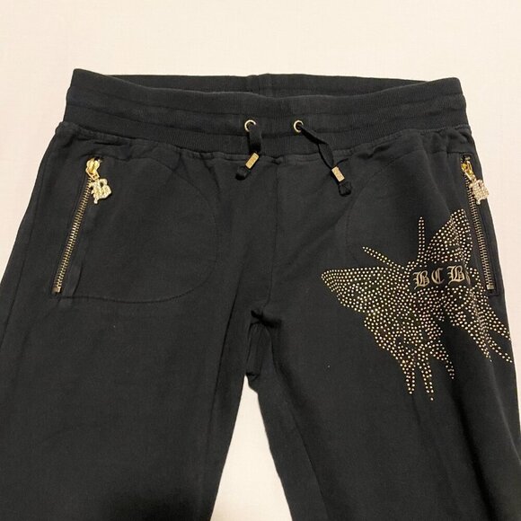 BCBG Cropped Sweat Pants Butterfly Womens Size Medium Capri Bottoms - Picture 2 of 16